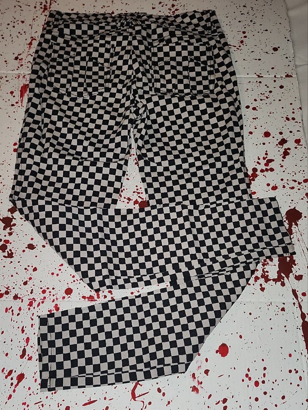 Tripp NYC Black and White Checkerboard Skinny Jeans - Picture 4 of 4